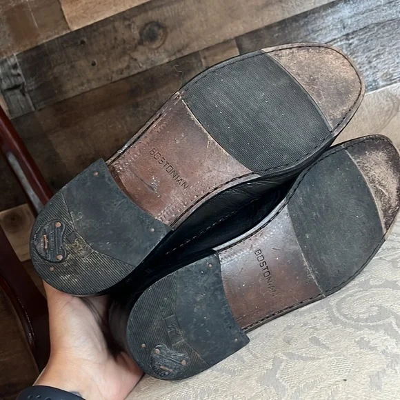 Bostonian Black Leather Tassel Loafers Shoes Size 10M - Picture 5 of 7